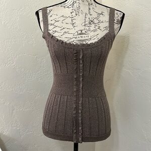 CITY Unltd. Top Metallic Gray Size Small